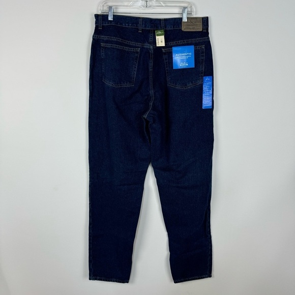 Eddie Bauer 100% Cotton Authentic 16 Tall Long Dark Wash Straight Leg Denim Jean - Picture 2 of 7